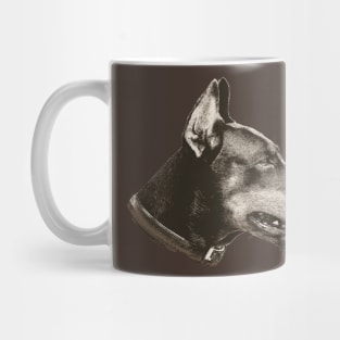 Dobermann pet dog illustration vector Mug